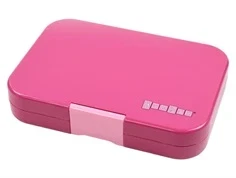 Lukket pink yumbox med 4 rum - Yumbox tapas bento madkasse malibu purple